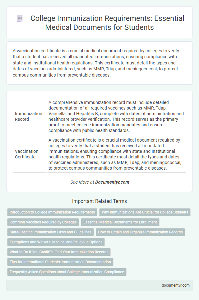 College Immunization Requirements: Essential Medical Documents for Students