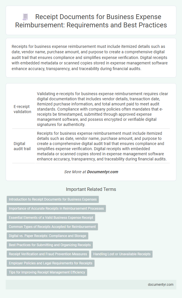 Receipt Documents for Business Expense Reimbursement: Requirements and Best Practices
