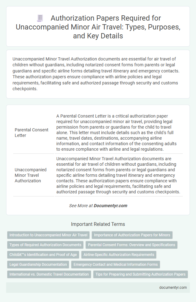 Authorization Papers Required for Unaccompanied Minor Air Travel: Types, Purposes, and Key Details