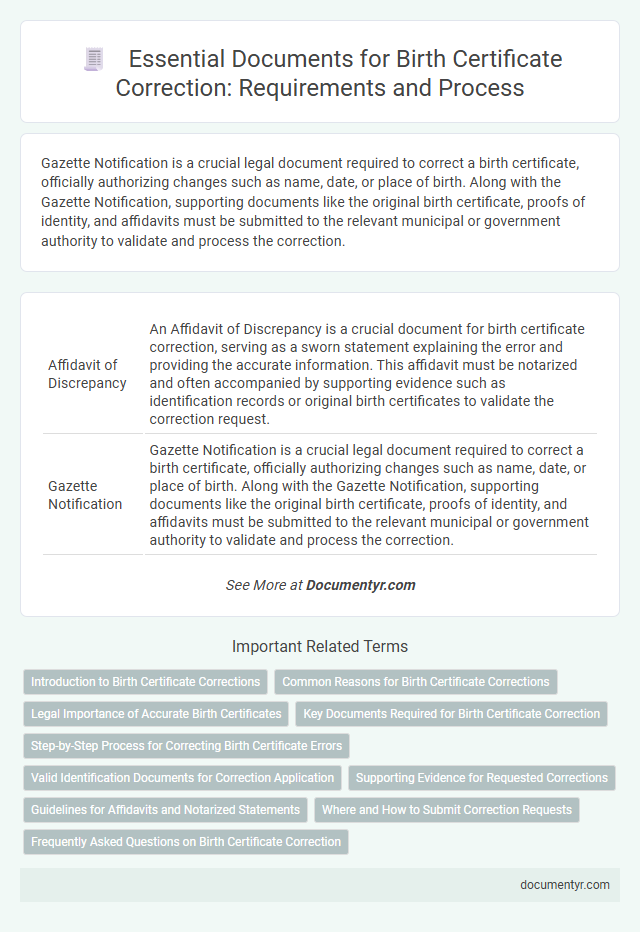Essential Documents for Birth Certificate Correction: Requirements and Process