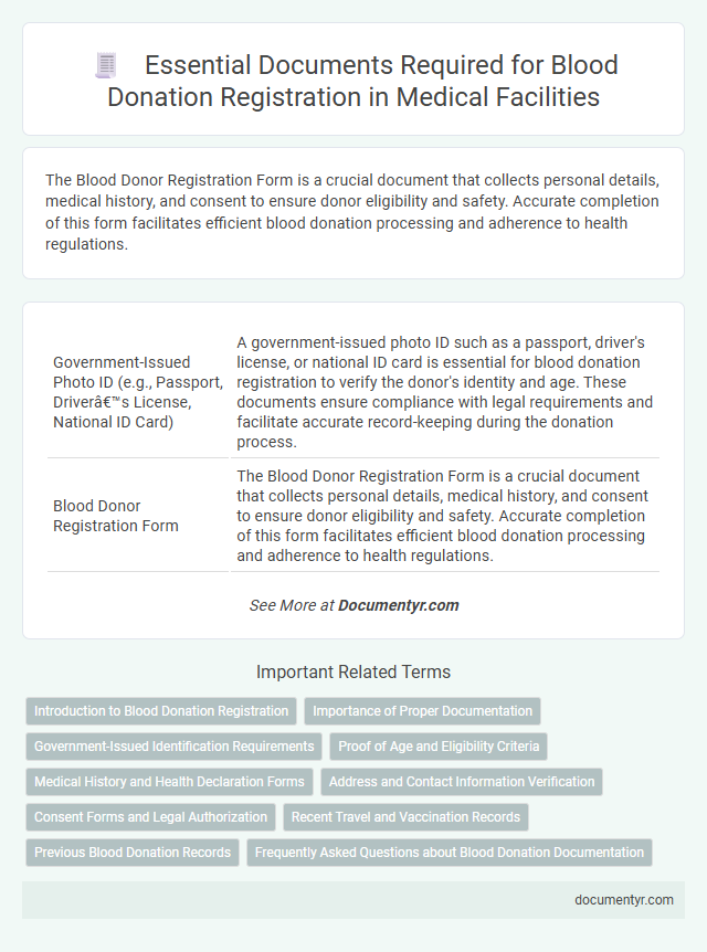 Essential Documents Required for Blood Donation Registration in Medical Facilities