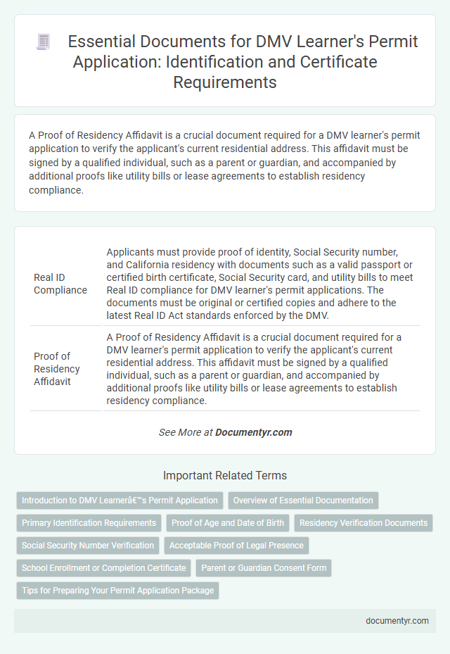 Essential Documents for DMV Learner's Permit Application: Identification and Certificate Requirements