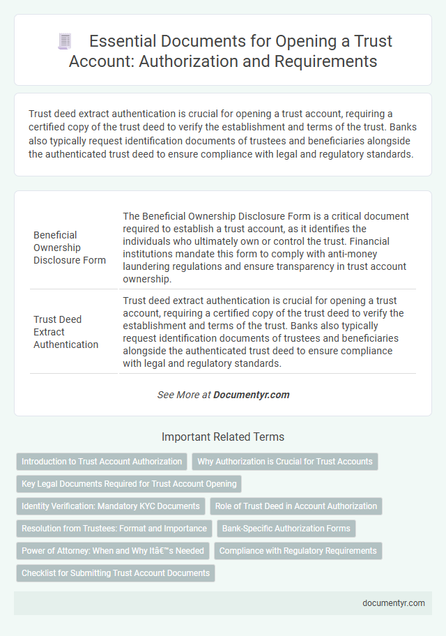 Essential Documents for Opening a Trust Account: Authorization and Requirements