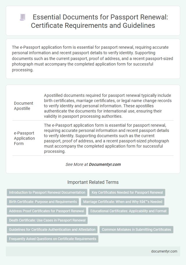 Essential Documents for Passport Renewal: Certificate Requirements and Guidelines
