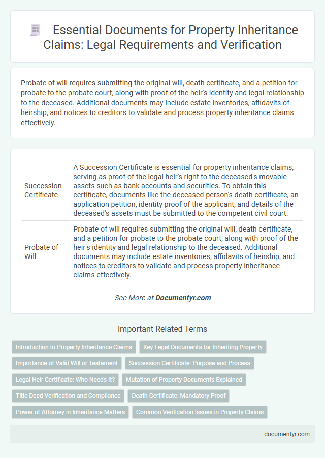 Essential Documents for Property Inheritance Claims: Legal Requirements and Verification
