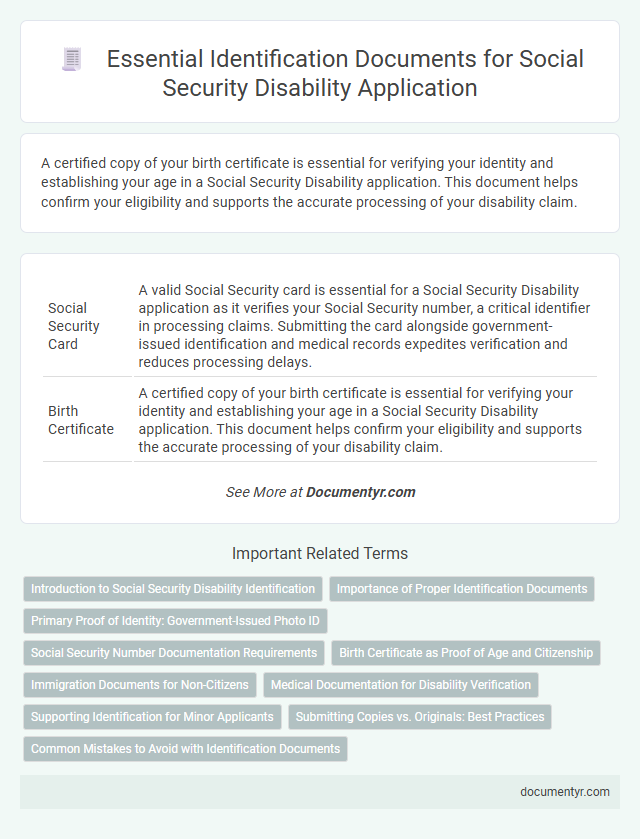 Essential Identification Documents for Social Security Disability Application