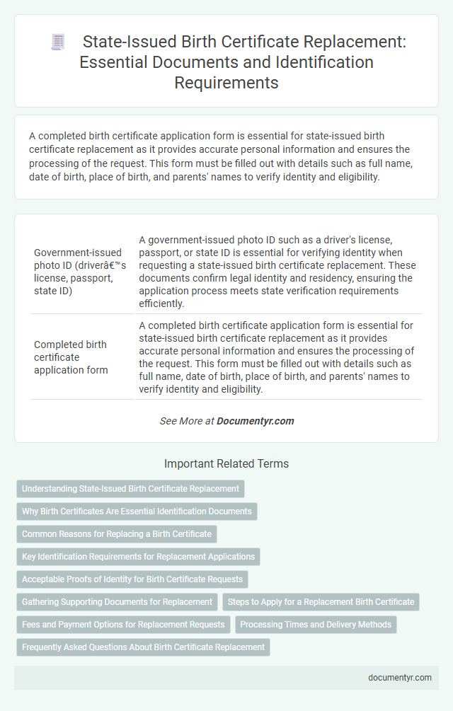 State-Issued Birth Certificate Replacement: Essential Documents and Identification Requirements