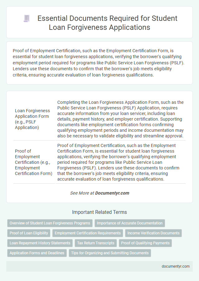 Essential Documents Required for Student Loan Forgiveness Applications