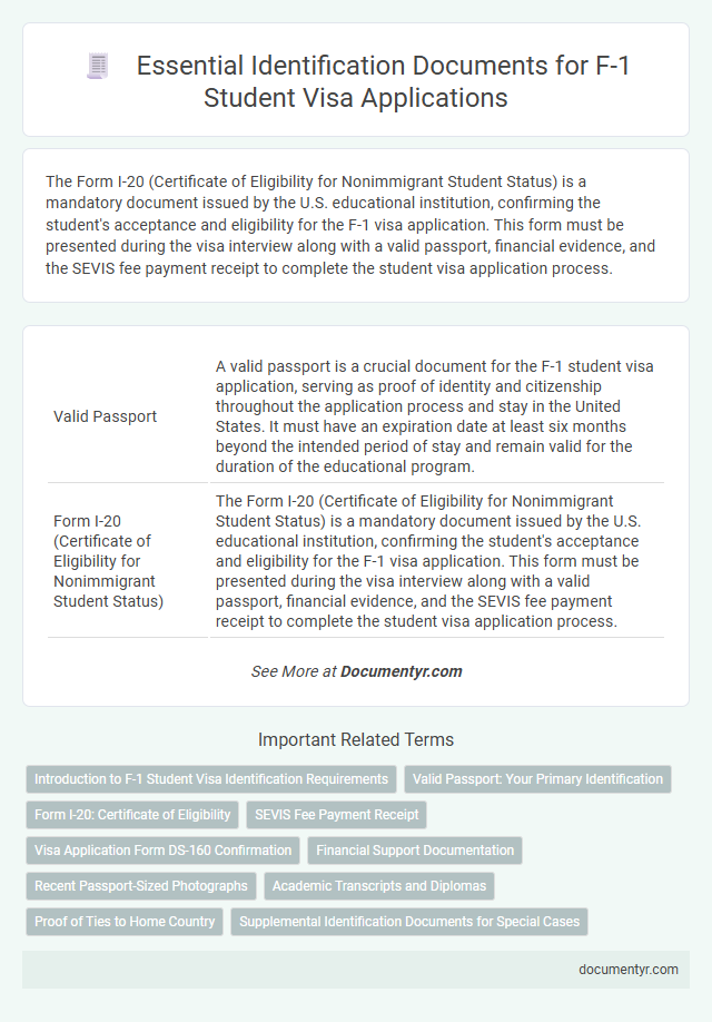 Essential Identification Documents for F-1 Student Visa Applications