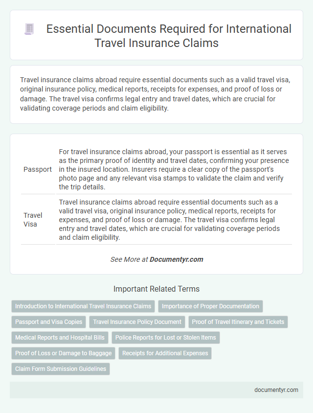Essential Documents Required for International Travel Insurance Claims