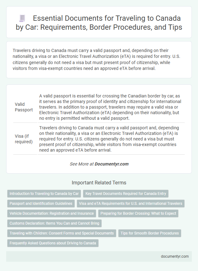 Essential Documents for Traveling to Canada by Car: Requirements, Border Procedures, and Tips