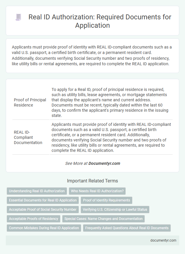 Real ID Authorization: Required Documents for Application