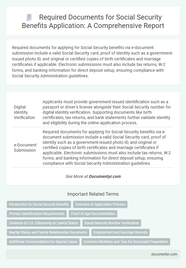 Required Documents for Social Security Benefits Application: A Comprehensive Report
