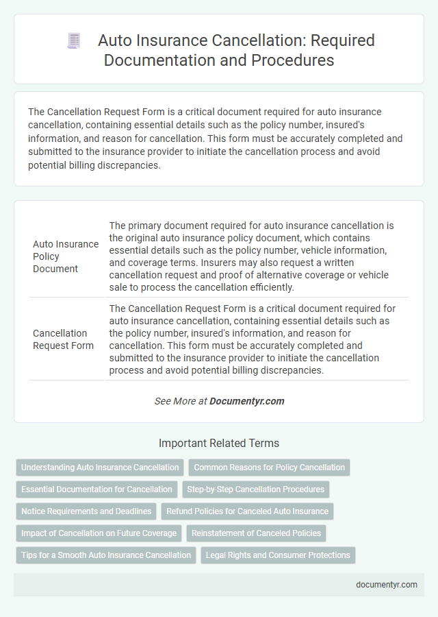 Auto Insurance Cancellation: Required Documentation and Procedures