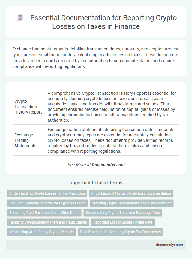 Essential Documentation for Reporting Crypto Losses on Taxes in Finance