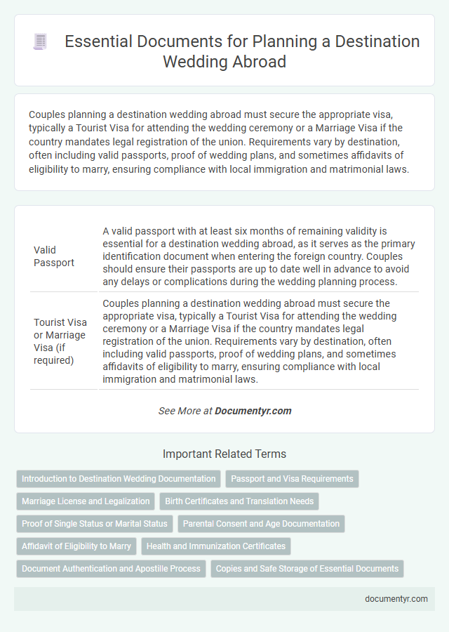 Essential Documents for Planning a Destination Wedding Abroad