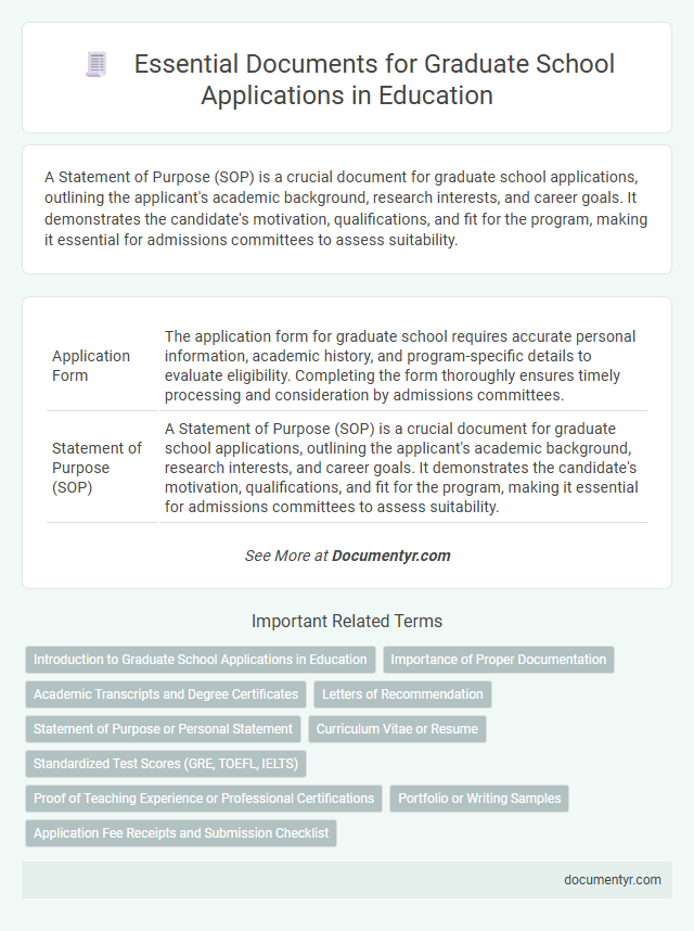 Essential Documents for Graduate School Applications in Education
