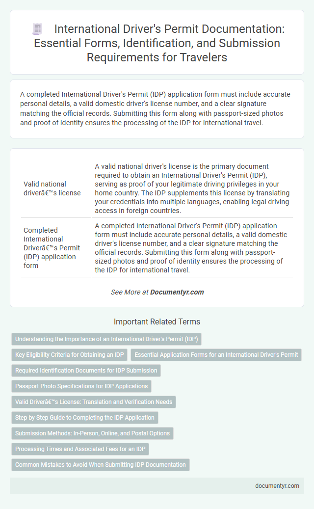 International Driver's Permit Documentation: Essential Forms, Identification, and Submission Requirements for Travelers