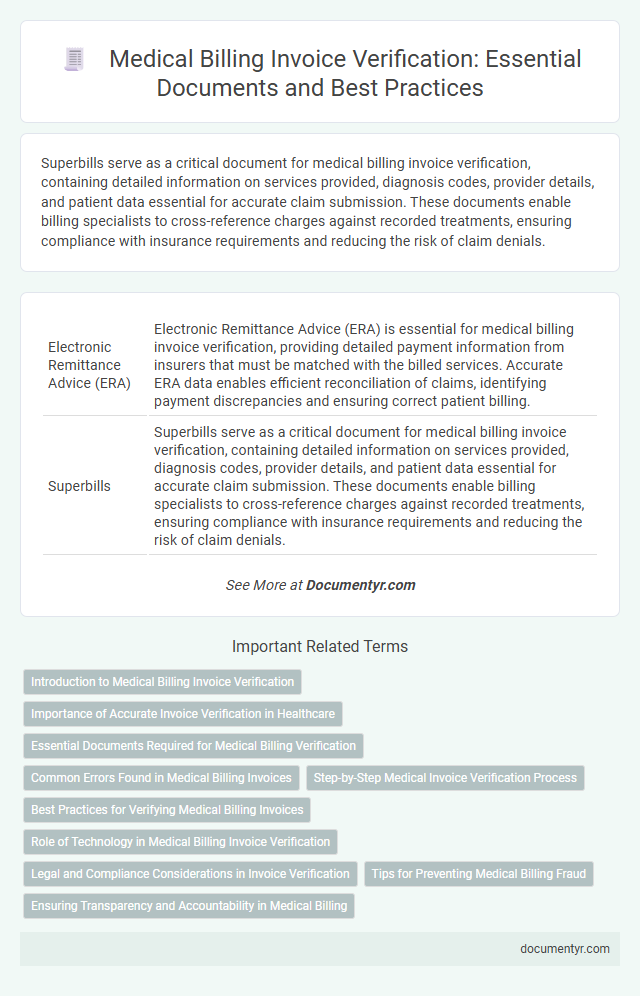 Medical Billing Invoice Verification: Essential Documents and Best Practices