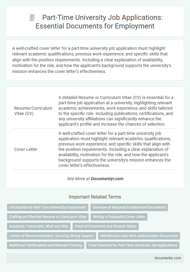 Part-Time University Job Applications: Essential Documents for Employment