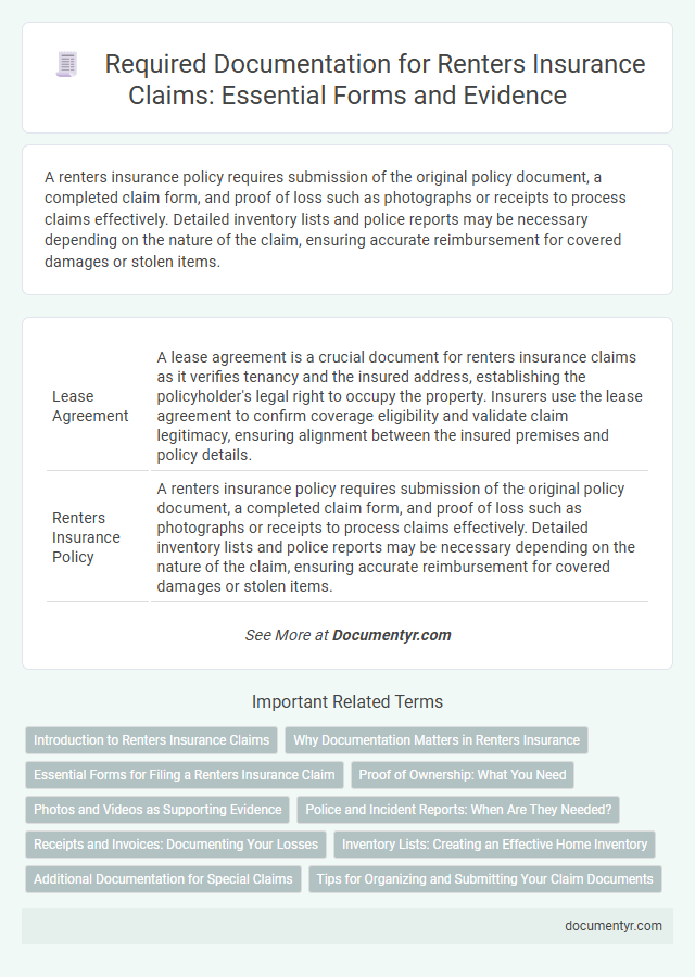 Required Documentation for Renters Insurance Claims: Essential Forms and Evidence