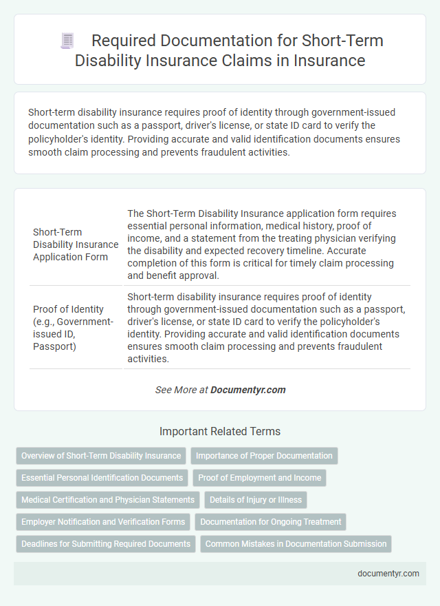 Required Documentation for Short-Term Disability Insurance Claims in Insurance