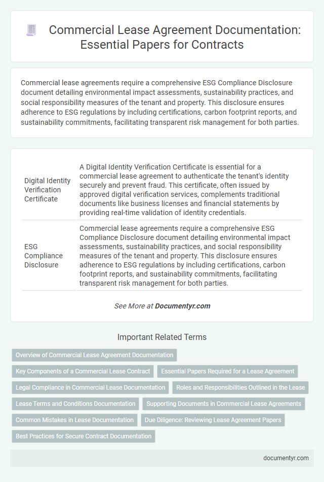 Commercial Lease Agreement Documentation: Essential Papers for Contracts