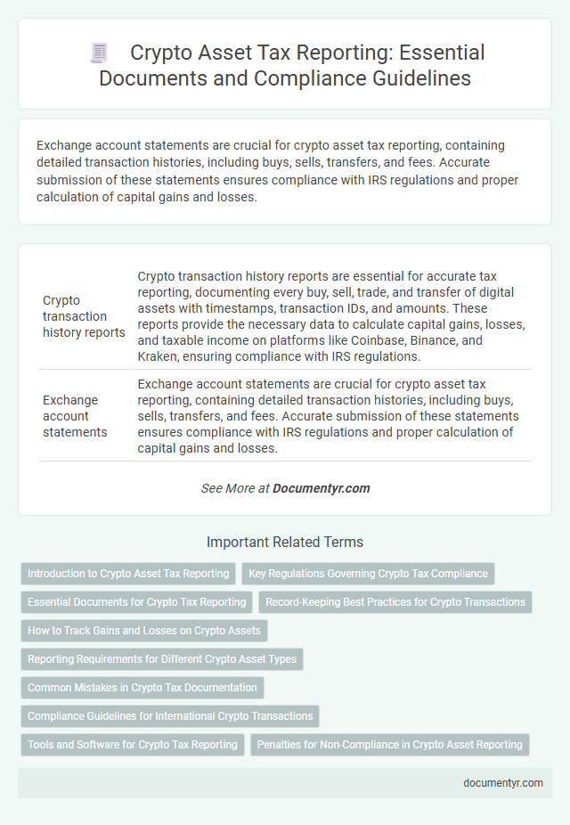 Crypto Asset Tax Reporting: Essential Documents and Compliance Guidelines