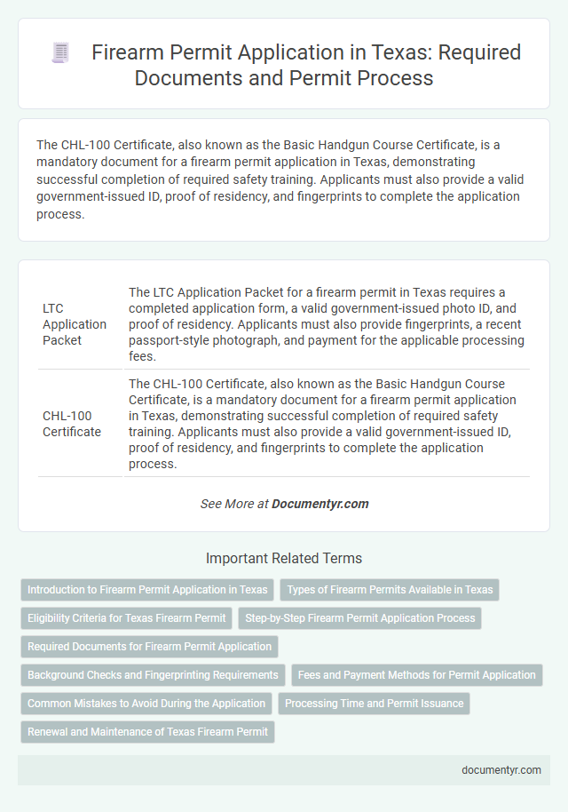Firearm Permit Application in Texas: Required Documents and Permit Process