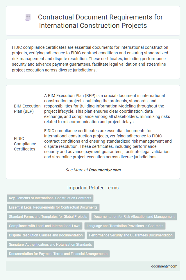 Contractual Document Requirements for International Construction Projects