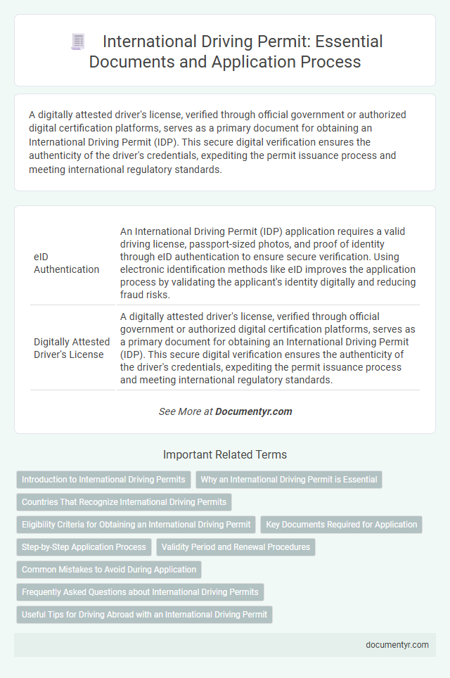 International Driving Permit: Essential Documents and Application Process
