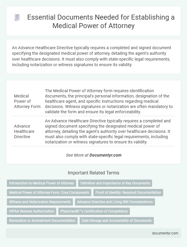 Essential Documents Needed for Establishing a Medical Power of Attorney