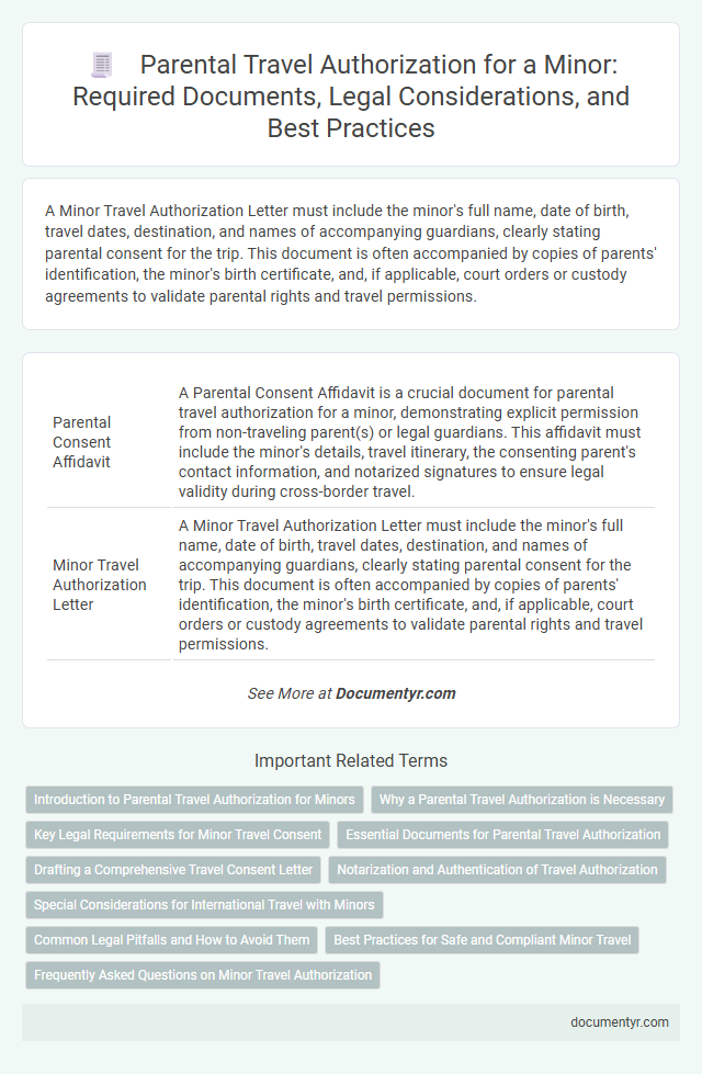 Parental Travel Authorization for a Minor: Required Documents, Legal Considerations, and Best Practices
