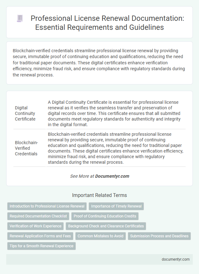 Professional License Renewal Documentation: Essential Requirements and Guidelines