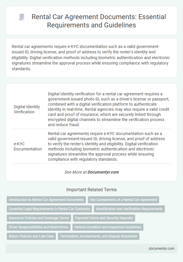 Rental Car Agreement Documents: Essential Requirements and Guidelines