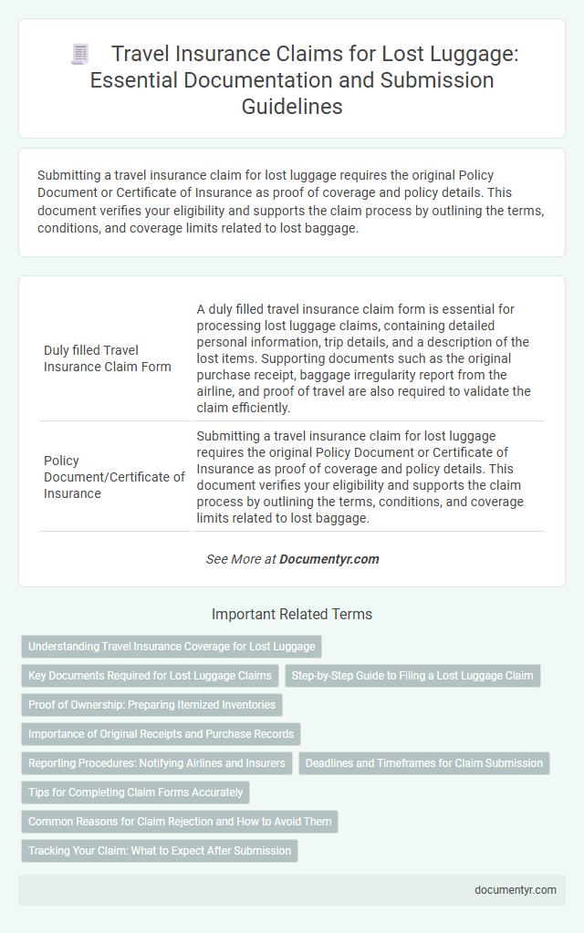 Travel Insurance Claims for Lost Luggage: Essential Documentation and Submission Guidelines