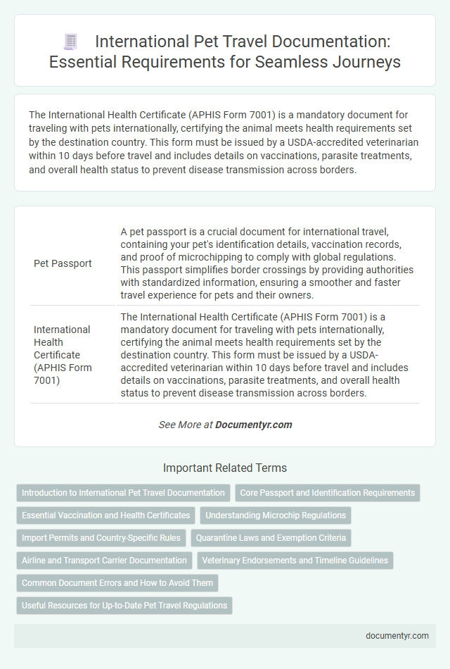 International Pet Travel Documentation: Essential Requirements for Seamless Journeys
