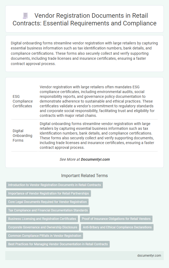 Vendor Registration Documents in Retail Contracts: Essential Requirements and Compliance