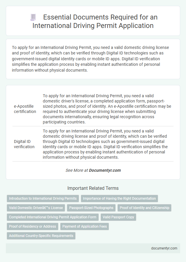 Essential Documents Required for an International Driving Permit Application