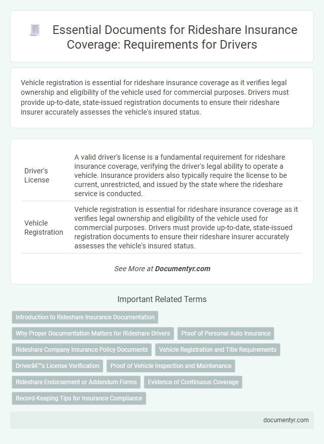 Essential Documents for Rideshare Insurance Coverage: Requirements for Drivers