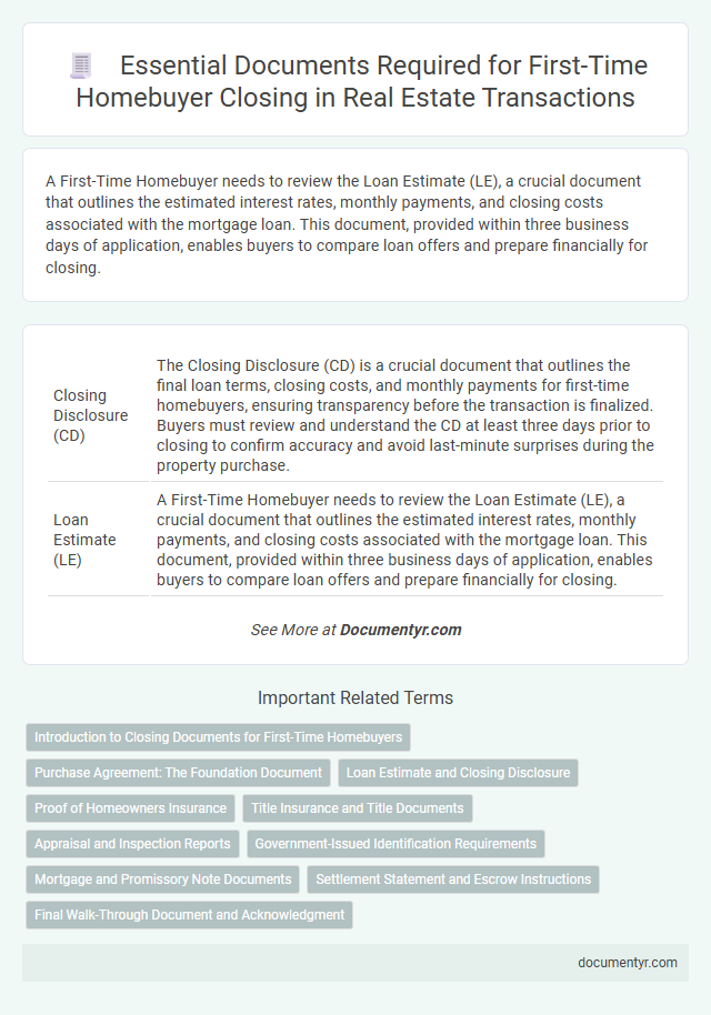 Essential Documents Required for First-Time Homebuyer Closing in Real Estate Transactions