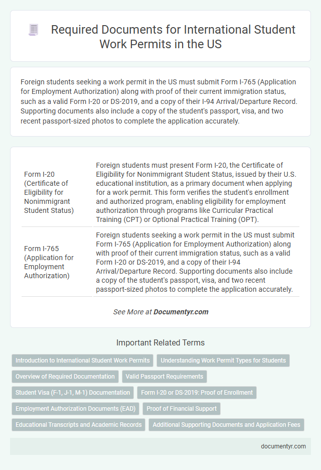 Required Documents for International Student Work Permits in the US