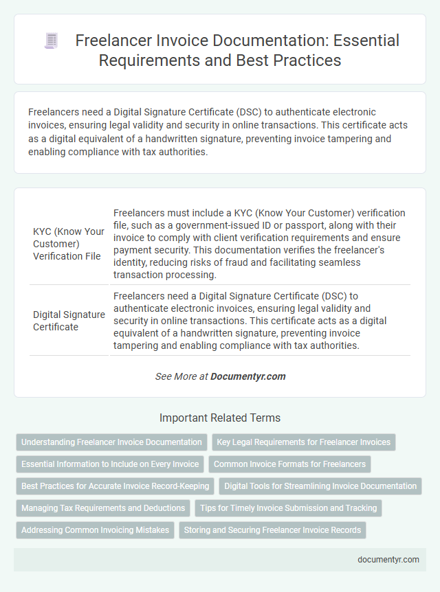 Freelancer Invoice Documentation: Essential Requirements and Best Practices