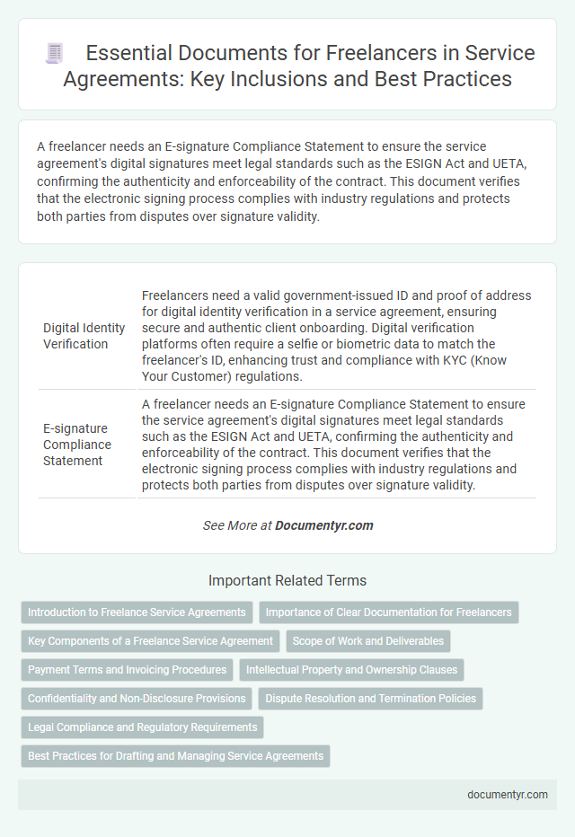 Essential Documents for Freelancers in Service Agreements: Key Inclusions and Best Practices