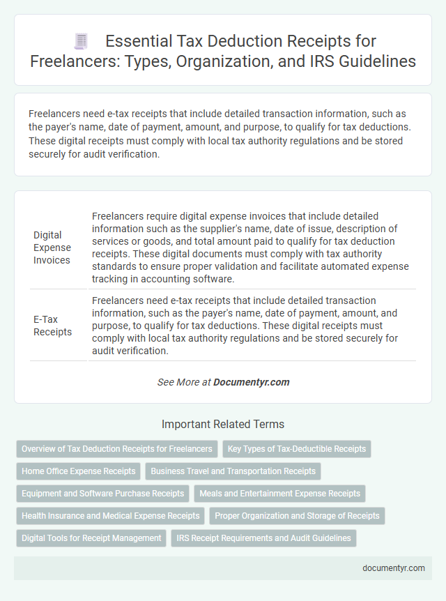 Essential Tax Deduction Receipts for Freelancers: Types, Organization, and IRS Guidelines