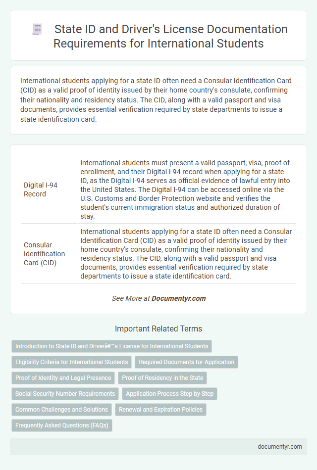 State ID and Driver's License Documentation Requirements for International Students