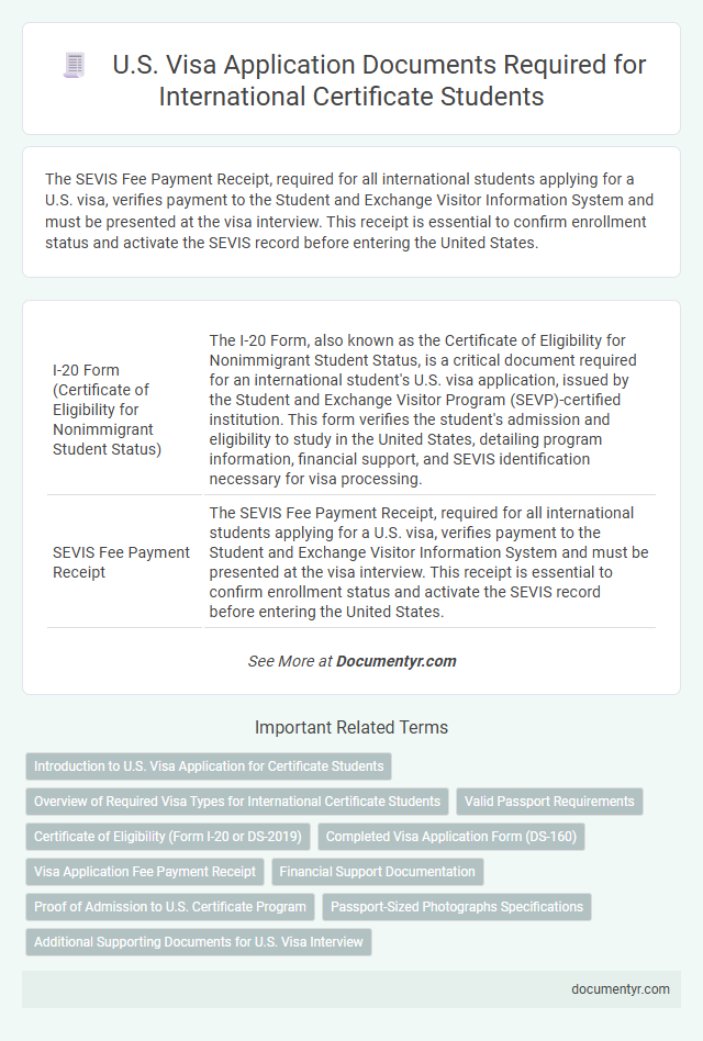 U.S. Visa Application Documents Required for International Certificate Students