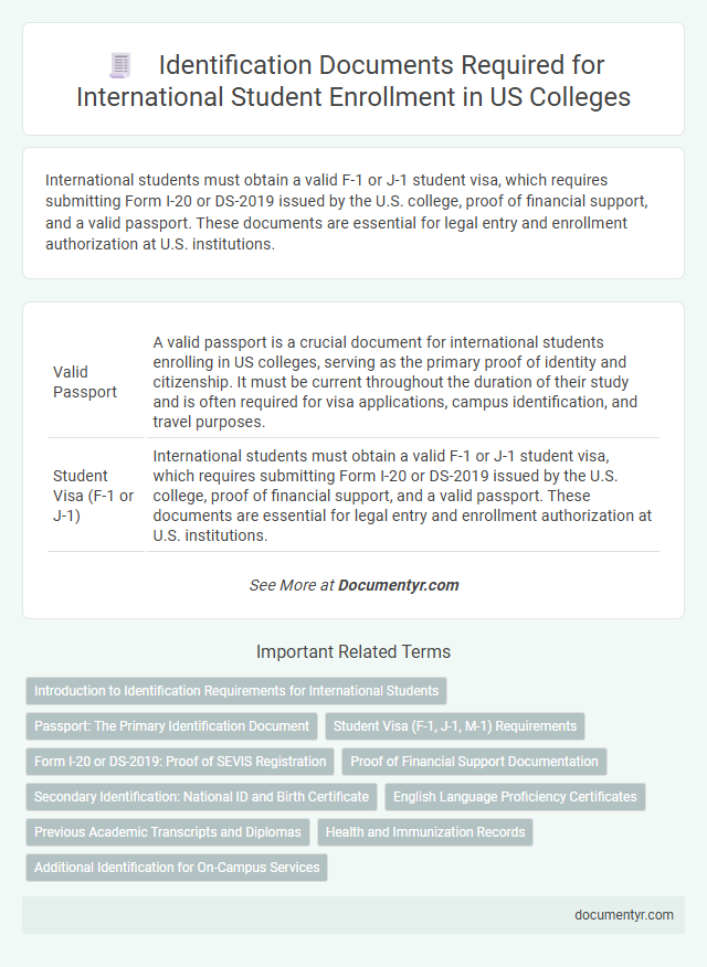 Identification Documents Required for International Student Enrollment in US Colleges