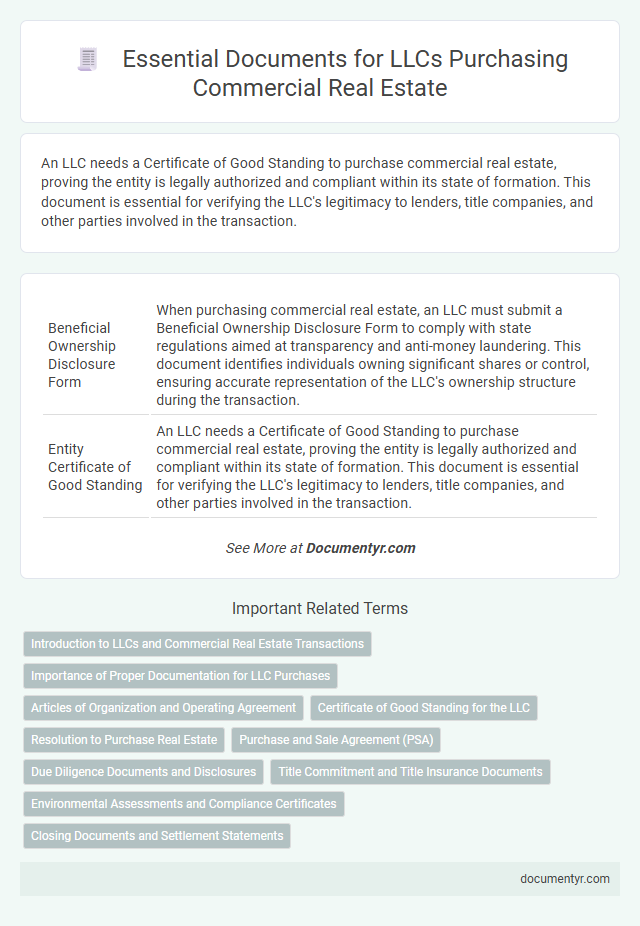 Essential Documents for LLCs Purchasing Commercial Real Estate