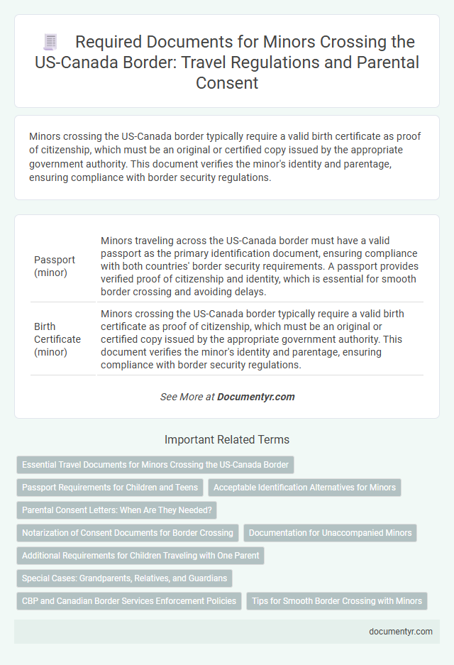Required Documents for Minors Crossing the US-Canada Border: Travel Regulations and Parental Consent